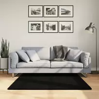 Kilimas HUARTE, juodas, 120x120cm, trumpi šereliai