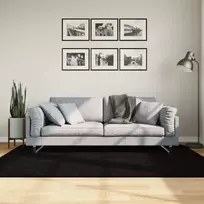 Kilimas HUARTE, juodas, 140x200cm, trumpi šereliai