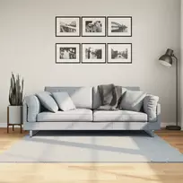Kilimas HUARTE, mėlynos spalvos, 160x160cm, trumpi šereliai