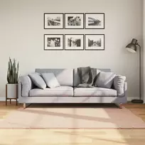 Kilimas HUARTE, rausvos spalvos, 160x160cm, trumpi šereliai
