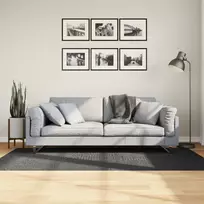 Kilimas IZA, antracito, 100x200cm, trumpi šereliai