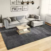 Kilimas OVIEDO, antracito spalvos, 240x340cm, trumpi šereliai