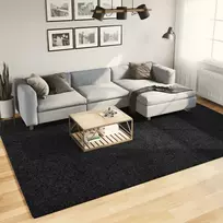 Kilimas OVIEDO, juodos spalvos, 240x340cm, trumpi šereliai