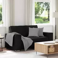 Dvivietė sofa Juodas 160 cm Dirbtinė oda