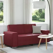 Dvivietė sofa Vyno raudona 180 cm Dirbtinė oda