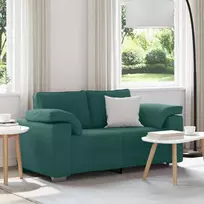 Dvivietė sofa Tamsiai žalia 160 cm audinys