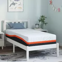 Čiužinys Balta ir pilka 80 x 160 cm Žakardinis audinys