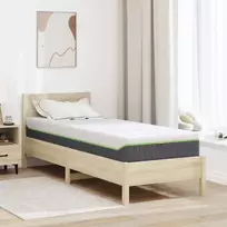 Čiužinys Balta ir pilka 80 x 200 cm Žakardinis audinys