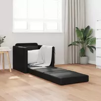 Sofa lova 60cm Juoda Dirbtinė Oda