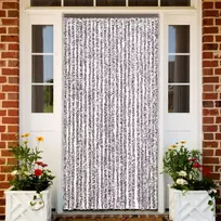 Užuolaida nuo musių, ruda ir smėlio, 100x230cm šenilis