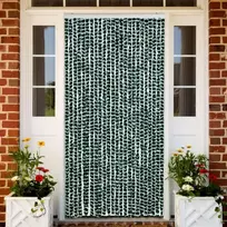 Užuolaida nuo musių, žalia ir balta, 100x200cm, šenilis