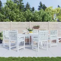Lauko pagalvė 6 pcs Balta 100 x 50 x 7 cm Audinys