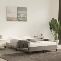Lovos rėmas be čiužiniu, pilkas, 120x190 cm, aksomas