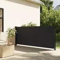 Ištraukiama šoninė markizė, juodos spalvos, 100x500cm