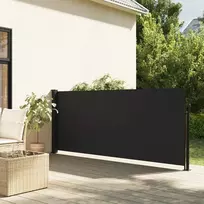 Ištraukiama šoninė pertvara, juodos spalvos, 120x600cm