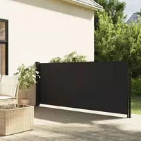 Ištraukiama šoninė pertvara, juodos spalvos, 140x600cm