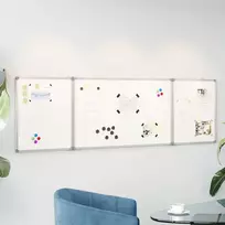 Magnetinė balta lenta, 160x60x1,7cm, aliuminis, sulankstoma