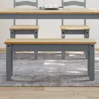 Valgomojo suoliukas PANAMA, pilkas, 105x30x45cm, pušies masyvas