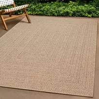 Kilimas ZIZUR, 240x240cm, džiuto imitacija, vidaus ir lauko