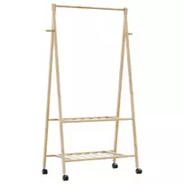 Drabužių kabykla su lentynomis/ratukais, 96x45,5x155,5cm