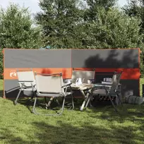 Stovyklavimo uždanga nuo vėjo, pilka ir oranžinė, 344x120 cm