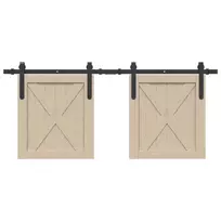 stumdomų spintelių durų komplektas 122 cm anglinis plienas