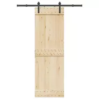 Stumdomų durų įrangos rinkinys, juodos sp., 152,5cm, plienas