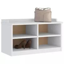 Prieškambario suoliukas SANDNES baltas 87x40x50 pušies masyvo