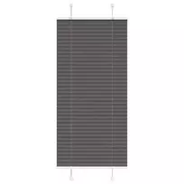 Plisuota žaliuze juoda 55x100 cm audinio plotis 54,4 cm