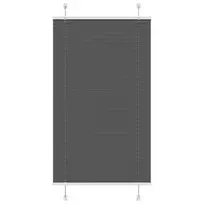 Plisuota žaliuze juoda 70x100 cm audinio plotis 69,4 cm