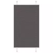 Plisuota žaliuze juoda 80x100 cm audinio plotis 79,4 cm