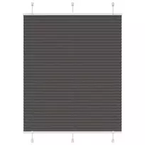 Plisuota žaliuze juoda 110x100 cm audinio plotis 109,4 cm