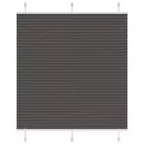 Plisuota žaliuze juoda 115x100 cm audinio plotis 114,4 cm