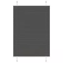 Plisuota žaliuze juoda 90x150 cm audinio plotis 89,4 cm