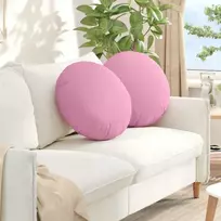 Sėdynių pagalvėlės 2 pcs Rožinė Ø50 x 19 cm audinys