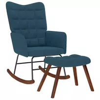 supama kėdė su taburete Blue Velvet
