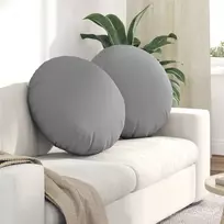 Sėdynių pagalvėlės 2 pcs Debesų pilka Ø60 x 21 cm audinys