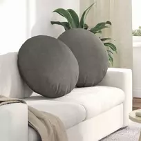 Sėdynių pagalvėlės 2 pcs Šviesiai pilka Ø60 x 21 cm