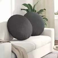 Sėdynių pagalvėlės 2 pcs Tamsiai pilka Ø60 x 21 cm