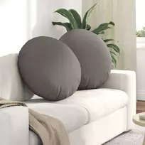 Sėdynių pagalvėlės 2 pcs Taupe Ø80 x 29 cm audinys