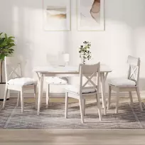 Sėdynių pagalvėlės 4 pcs Balta 40 x 40 x 12 cm audinys