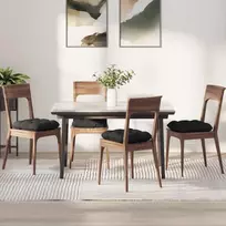 Sėdynių pagalvėlės 4 pcs Juoda 40 x 40 cm Mikropluošto audinys