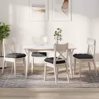 Sėdynių pagalvėlės 4 pcs Tamsiai pilka 40 x 40 cm
