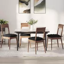 Sėdynių pagalvėlės 4 pcs Juoda 40 x 40 x 6 cm audinys