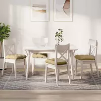 Sėdynių pagalvėlės 4 pcs Pilkai žalia 45 x 45 cm