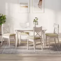 Sėdynių pagalvėlės 4 pcs Kreminė 40 x 40 x 6 cm audinys