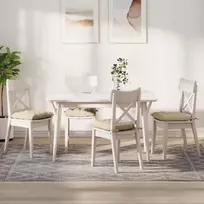 Sėdynių pagalvėlės 4 pcs Kreminė 40 x 40 x 6 cm Mikropluoštas