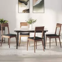 Sėdynių pagalvėlės 4 pcs Juoda 40 x 40 x 3 cm audinys
