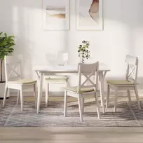 Sėdynių pagalvėlės 4 pcs Kreminė 40 x 40 x 3 cm audinys