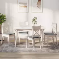Sėdynių pagalvėlės 4 pcs Debesų pilka 40 x 40 x 3 cm audinys